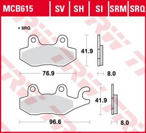 Колодки тормозные (серия Sinter Offroad) MCB615SI