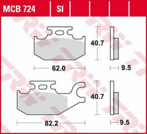 Колодки тормозные (серия Sinter Offroad) MCB724SI