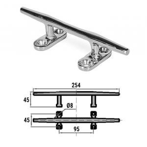 Утка швартовая сталь 250мм прямая