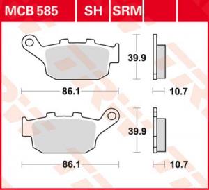 Колодки тормозные (серия Sinter Street SH) MCB585SH 