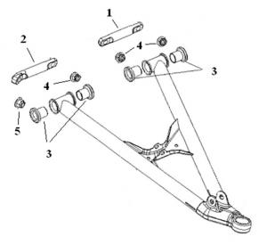 Комплект втулок для нижних рычагов (SM-08183, SM-08184) Polaris SM-08279