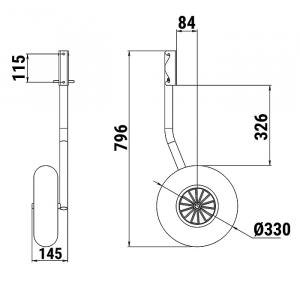 Комплект колес транцевых быстросъёмных для НЛ типа 