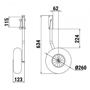 Комплект колес транцевых удлиненных для НЛ типа 